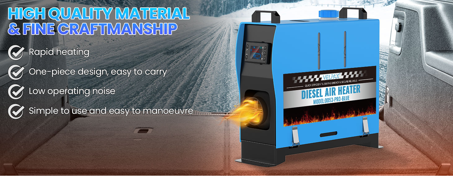 8KW дизельний обігрівач, 12V, з пульт дистанційного керування та LCD-екраном, для авто, RV, човнів, вантажівок, 8KW, блакитний