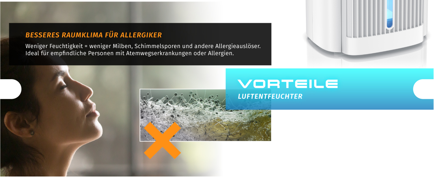 Електричний осушувач повітря Brandson – 2000 мл для кухні, спальні, офісу, гаража
