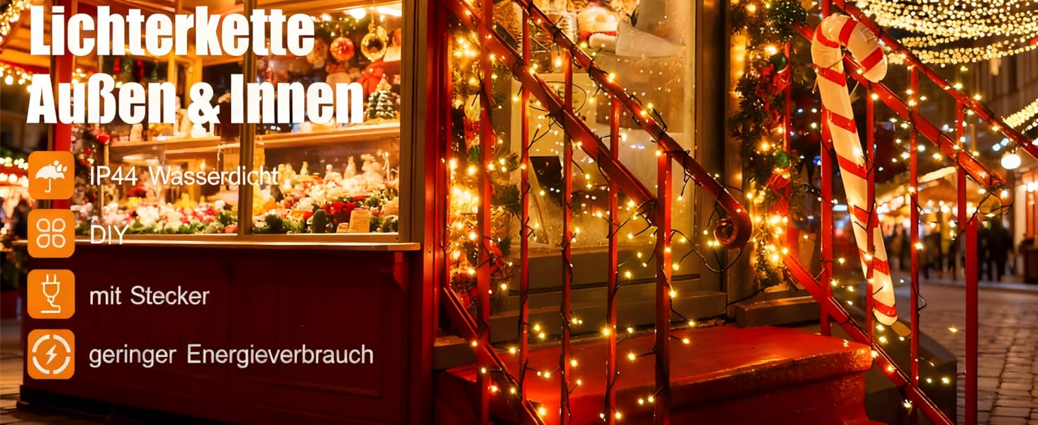 LED-гірлянда HoldOneLight 1000 LED, 20м, тепле біле світло, для декору інтер'єру, екстер'єру, саду, ялинки