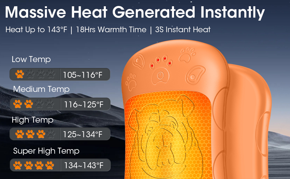 Електричні грілки для рук, 2 шт., 6000 мАг, акумулятор, багаторазові, зарядні, ідеальні для спорту на відкритому повітрі, полювання, гольфу, кемпінгу, теплий подарунок для жінок, чоловіків, дітей (Помаранчевий)