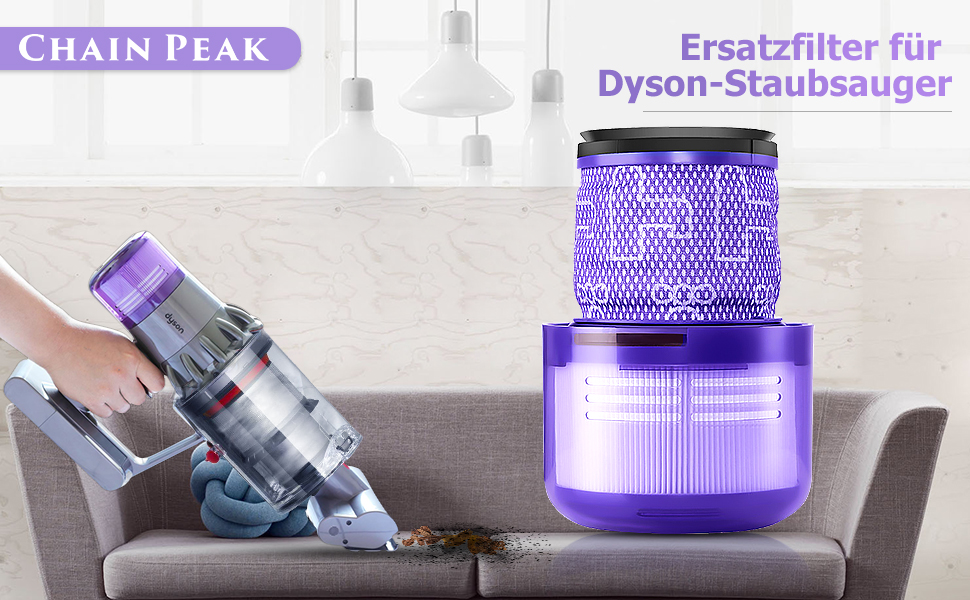 Змінний фільтр для Dyson V15/V11, арт. 970013-02, комплект з 3 багаторазових фільтрів