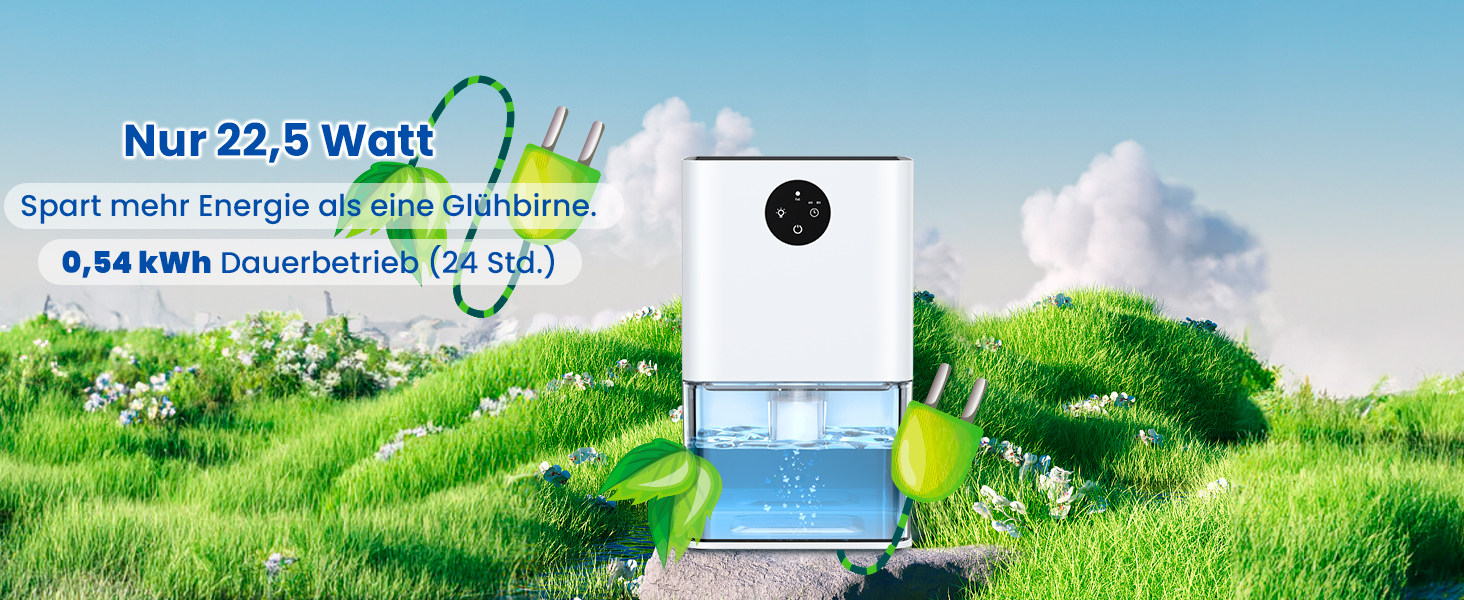 Електричний осушувач повітря для підвалу та квартири 1800 мл з таймером, нічним світлом та автоматичним відтаванням. Тиха робота, 7 кольорів.