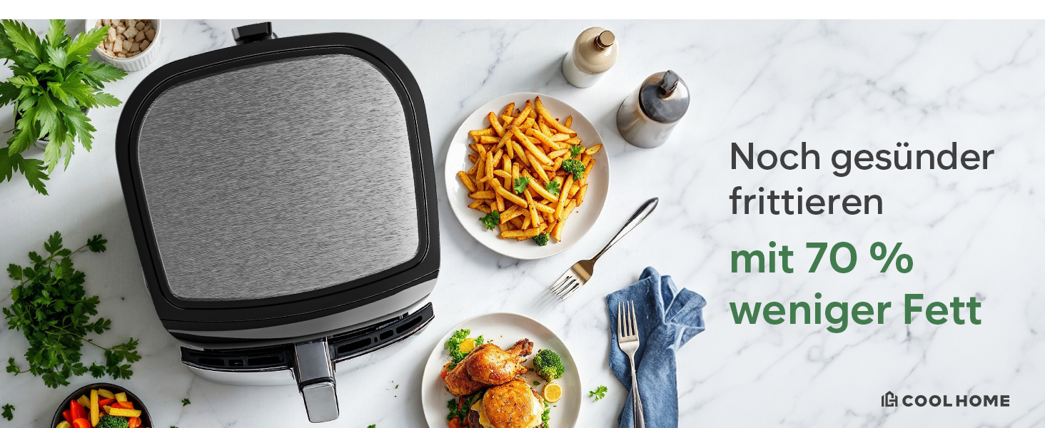 Аерофритюрниця AF23 Airfryer XXL Deluxe, 6.5 л, з керамічним покриттям, чорна