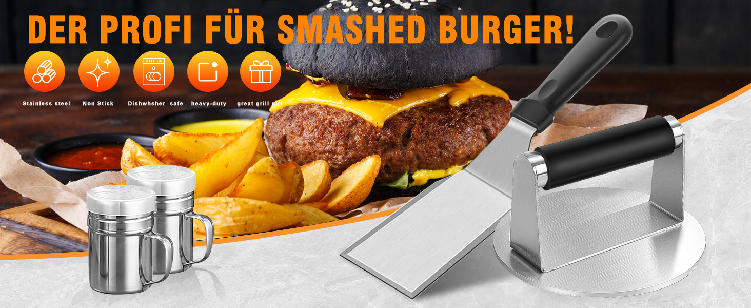 Набір гриль-посуду 19 предметів: аксесуари для гриля, прес для бургерів, лопатка, дзвоник, посуд для тепаньякі та гриля, нержавіюча сталь