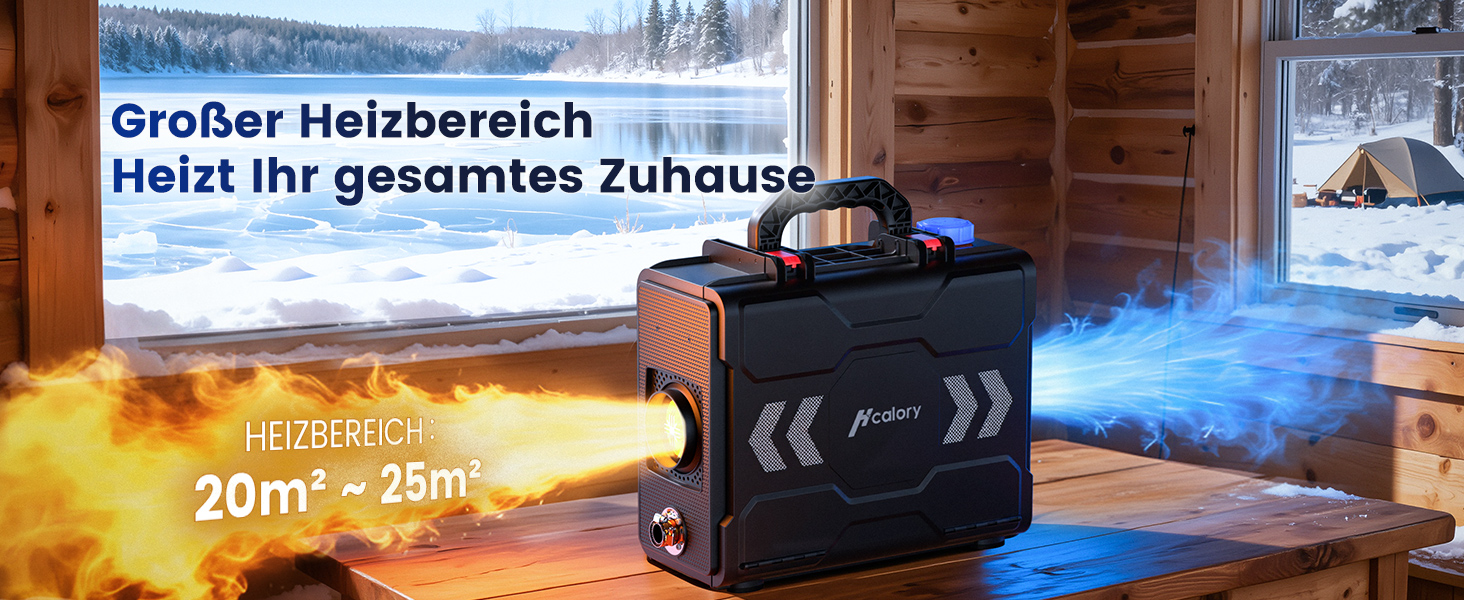 Портативна дизельна повітряна теплова гармата Toolbox 2S 8kW, 220-240V AC / 12/24V DC, з Bluetooth, 6л бак, автоматичний старт/стоп, 2025