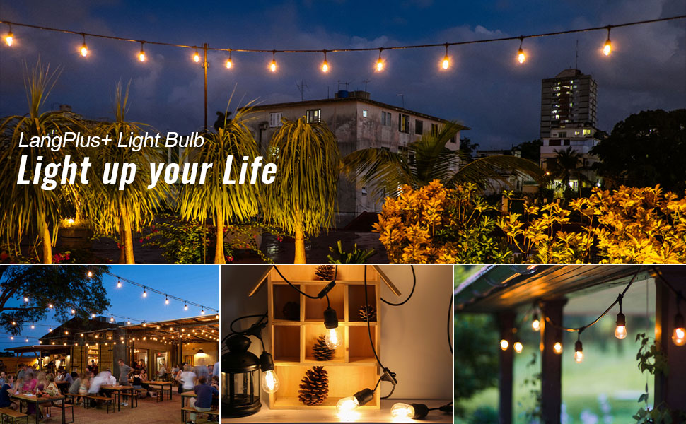 25 LED-ламп E27 2W, скляні, тепле світло 2700K, для ліхтарів та гірлянд, не димуються, 25 шт.