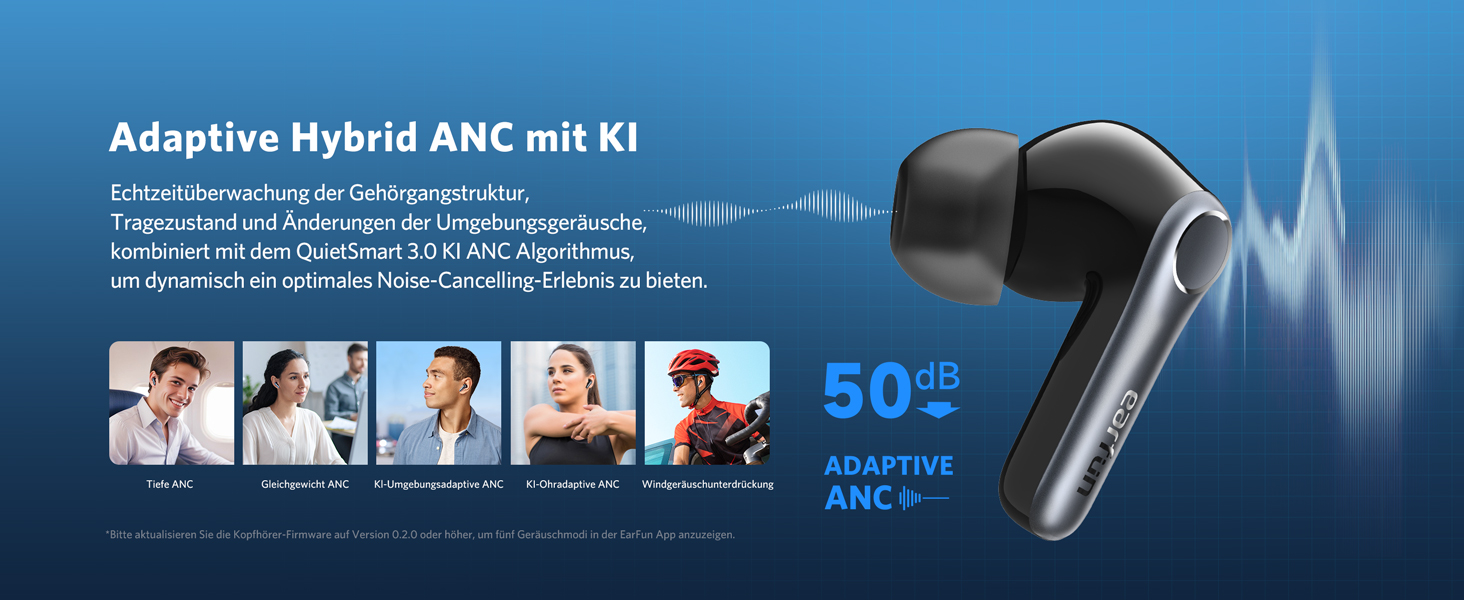 Навушники EarFun Air Pro 4, адаптивне шумозаглушення, aptX, Hi-Res, акумулятор 52 год, чорний