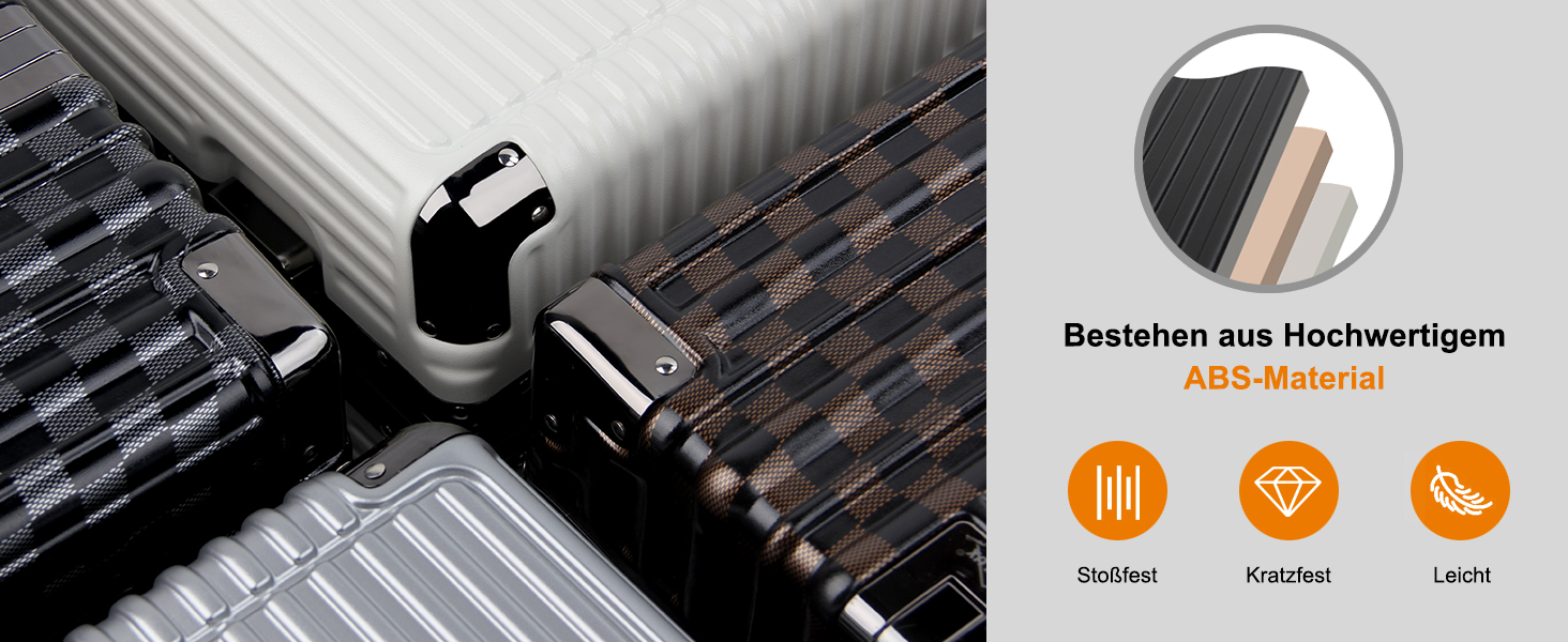 Набір валіз HOMELUX 3 шт. срібного кольору з ABS-пластику. Валізи з жорсткою обшивкою, ручки-телескопи, розміри M, L, XL. Ідеальний набір для подорожей.