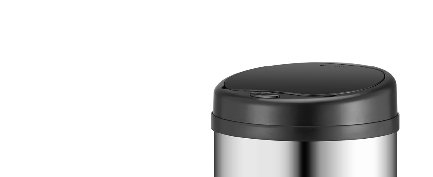 Відро для сміття Juskys з датчиком руху, 30 л, сріблястого кольору - нержавіюча сталь, з кришкою-кліпсою для пакетів