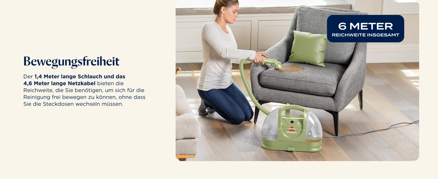 BISSELL Little Green - портативний мийник для килимів та м'яких меблів. Потужний мийник для видалення плям та бруду, для дому, авто та інших поверхонь. Модель 4098N