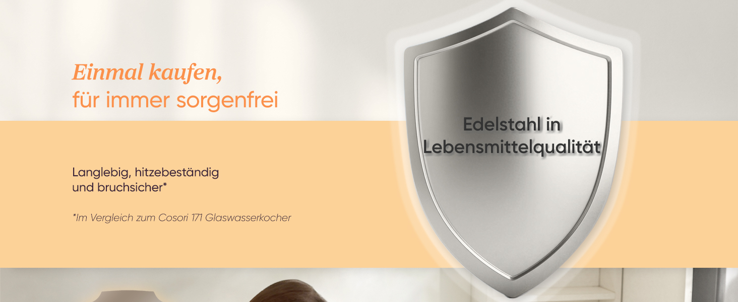 Електричний чайник COSORI з лебединим носиком, 0.8 л, регулювання температури, 80°C - 100°C, функція підтримки тепла до 60 хв, чорний (з нержавіючої сталі)