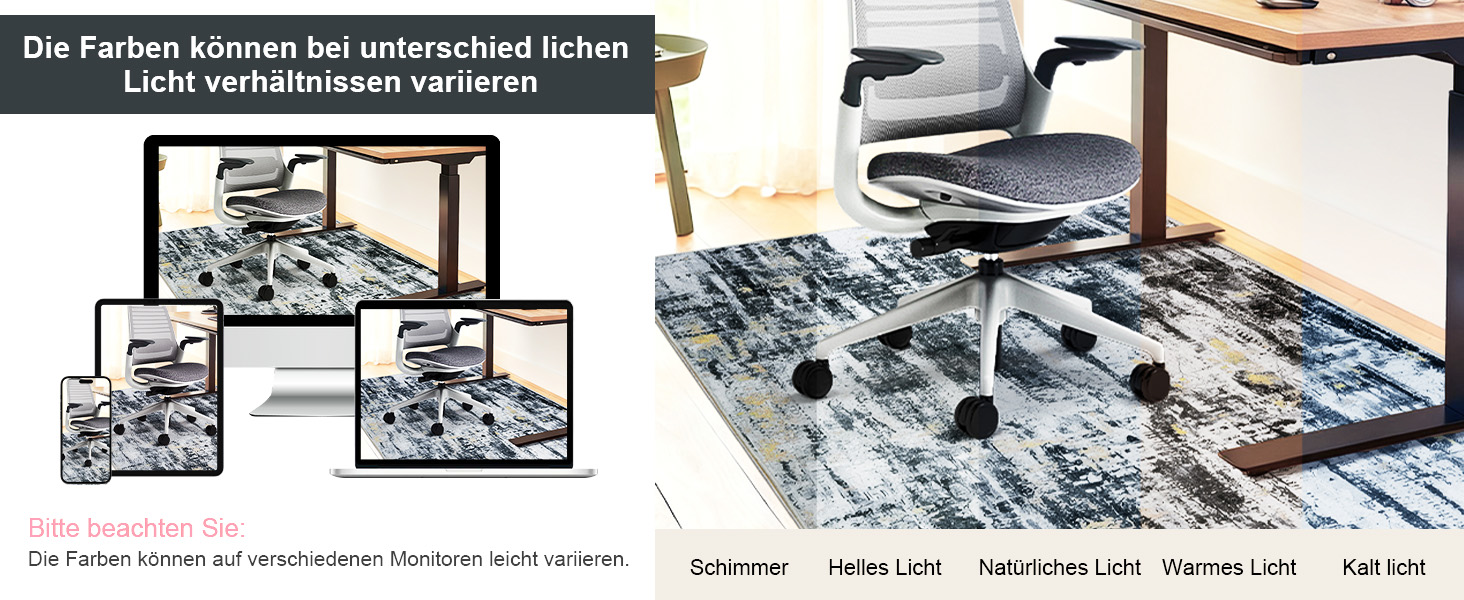 Килимок для підлоги під стілець для твердої підлоги Бохо, килимок для столу, антиковзний килим для офісного стільця (120x150 см, Чорне Золото)