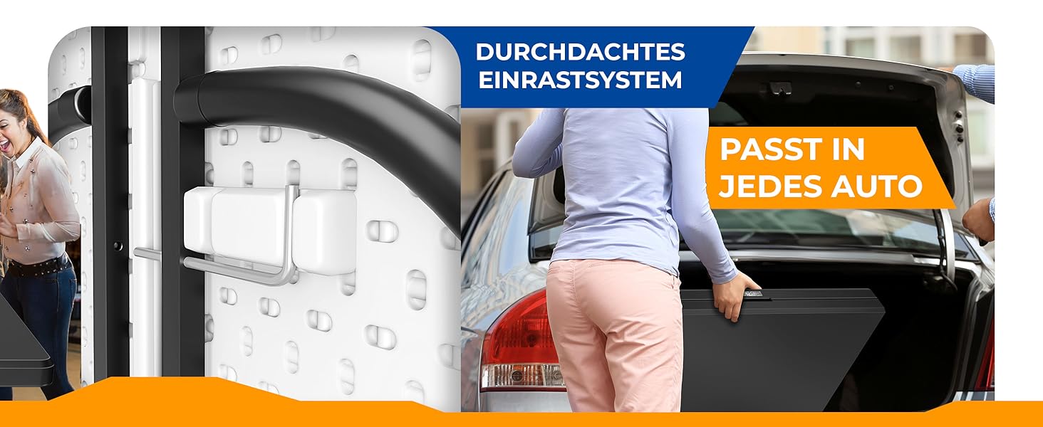 Стол KESSER® для пікніка, кемпінгу та саду, розкладний, 183x76 см, на 6 осіб, з чохлом та ручкою, антрацит