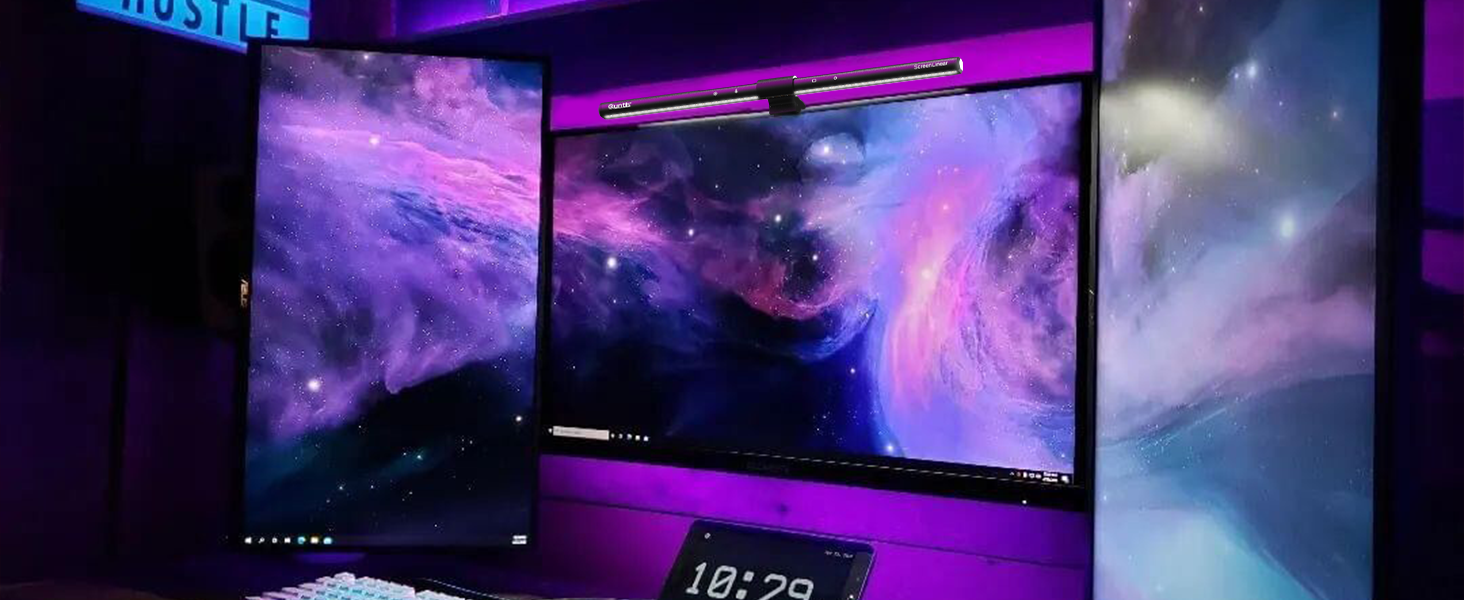 LED лампа для монітора Quntis 52 см з сенсорним керуванням, регулюванням яскравості та температури кольору, захистом від синього світла