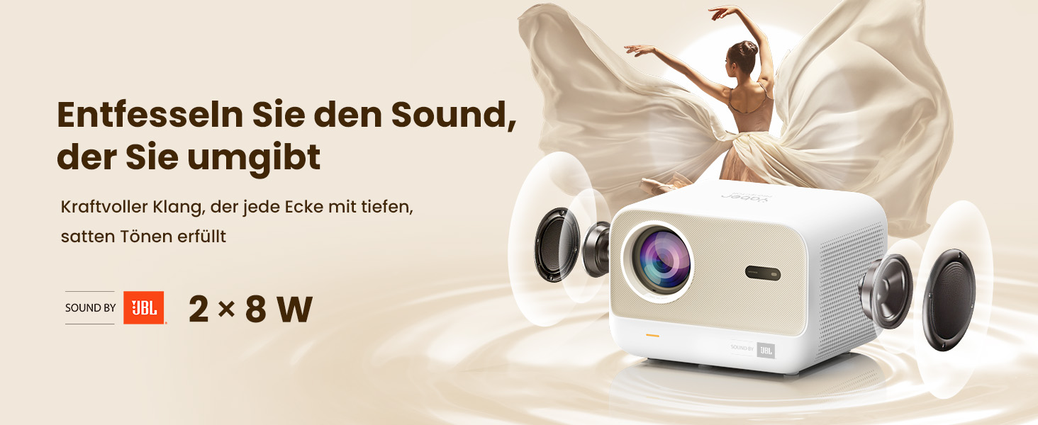 Проектор Yaber L2s: 1080p Full HD, WiFi 6, Bluetooth 5.1, Автофокус, для Дому та Кімнати, сумісний з ТВ приставками