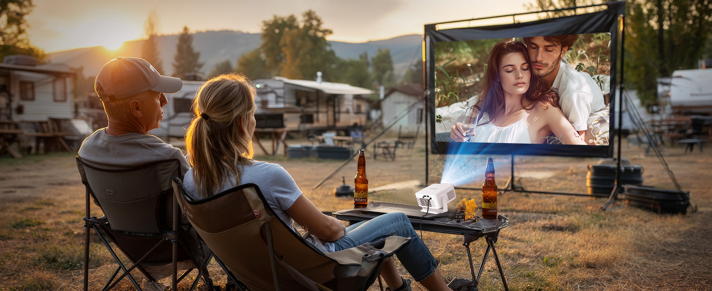 Magcubic HY300max Міні проектор 4K/8K з Android 14, WiFi 6, Bluetooth 5.4, Автофокус, для домашнього кінотеатру, білий