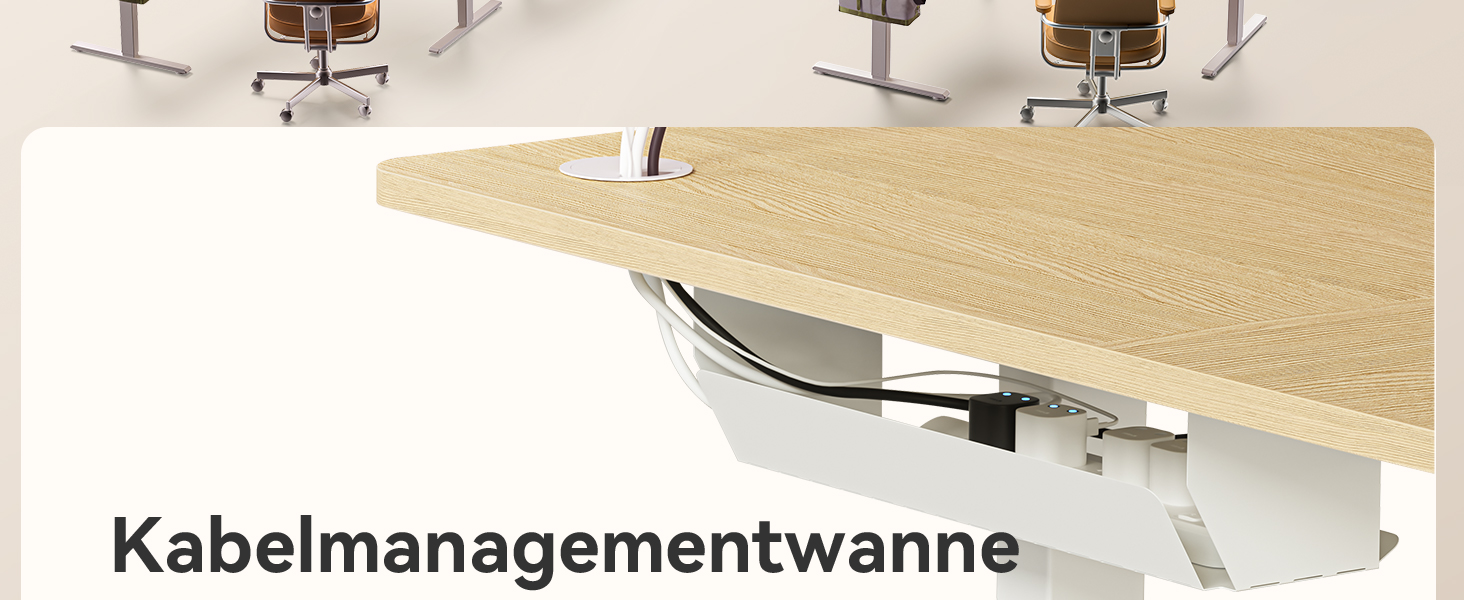 Електричний кутовий стіл WALKINGDESK 190 x 150 см з регулюванням висоти, для офісу, дому, геймінгу, з кабелеуправлінням, колір дуб