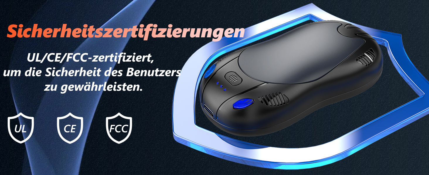 Електричні грілки для рук FANDLISS з магнітом, 10000mAh, 2 шт., з двостороннім нагрівом, USB, 3 режими, для активного відпочинку, подарунок