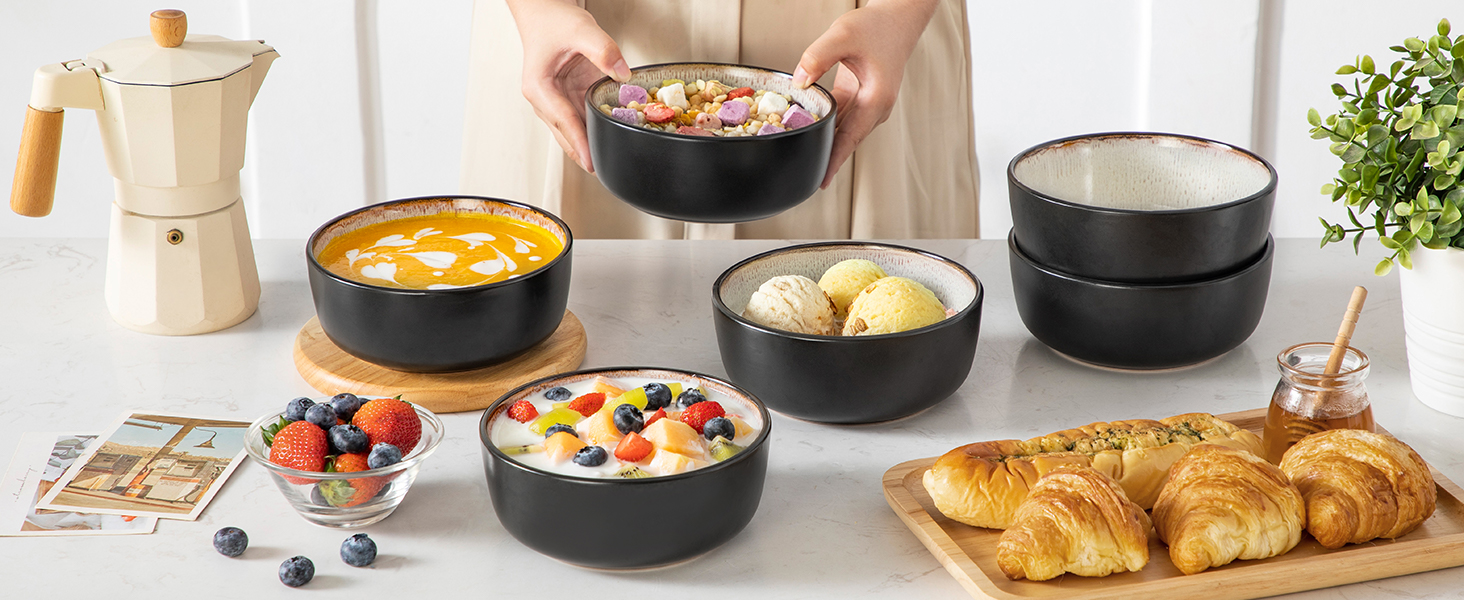 Набір посуду Vancasso AMBER на 12 осіб, 48 предметів: тарілки обідні, десертні, супові, миски. Реактивна глазур, жовтий. Підходить для мийки посуду