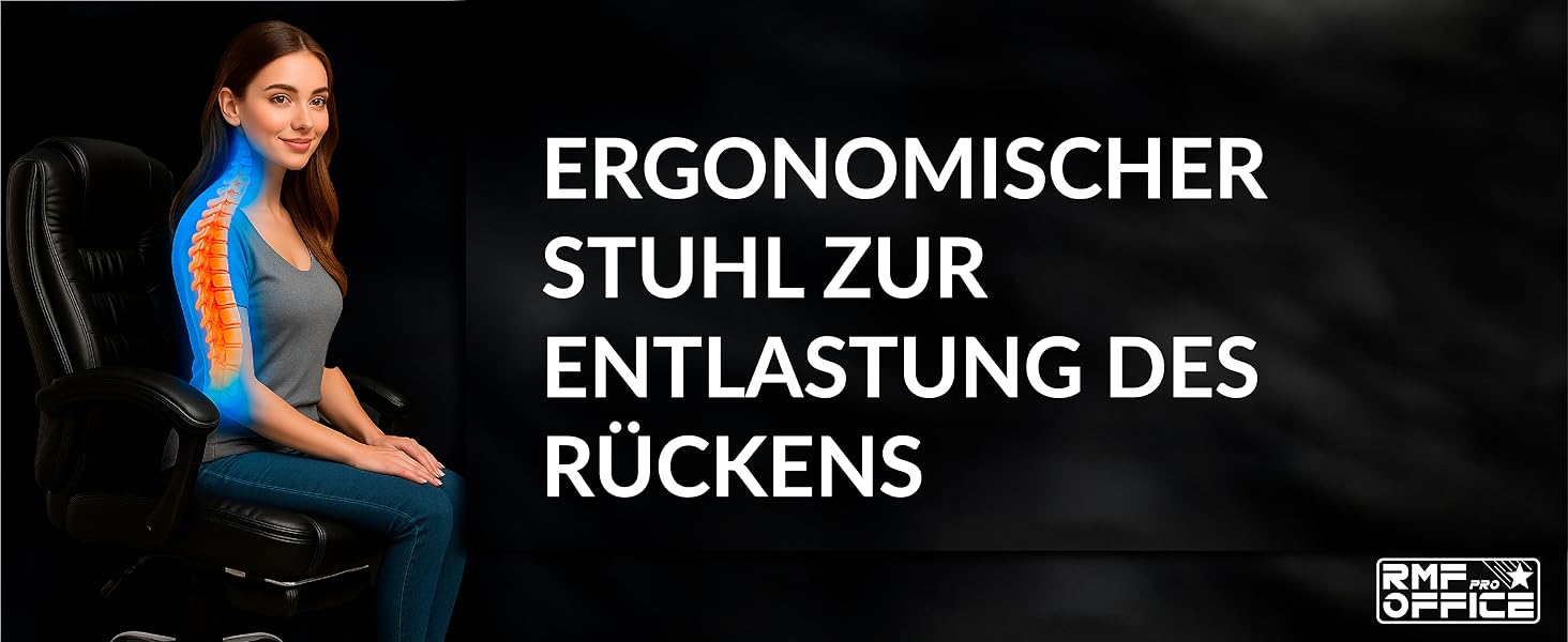 Ергономічне крісло для офісу RMF, регульоване, зручне та розслаблююче – крісло для робочого столу з підніжкою, обертове, регульоване по висоті, коричневе