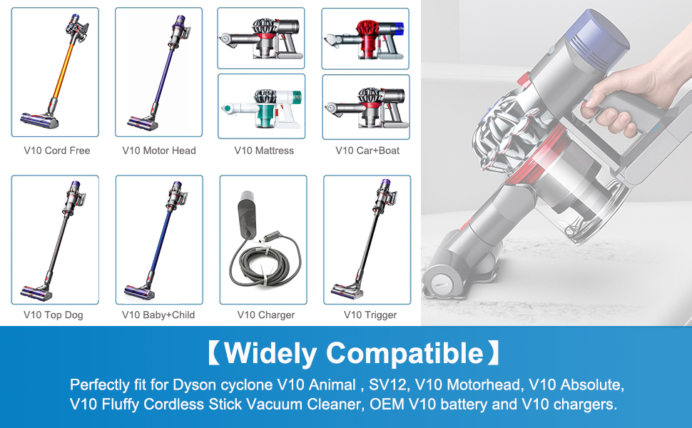 Змінна батарея 6000 мАг для пилососа Dyson V10 SV12 Animal/Absolute/Motrhead/Fluffy/Total Clean