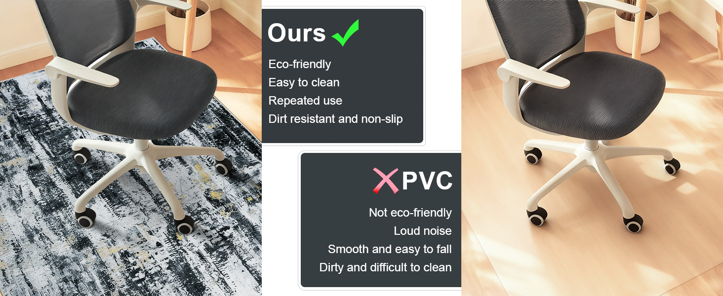 Килимок для підлоги під стілець для твердої підлоги Бохо, килимок для столу, антиковзний килим для офісного стільця (120x150 см, Чорне Золото)