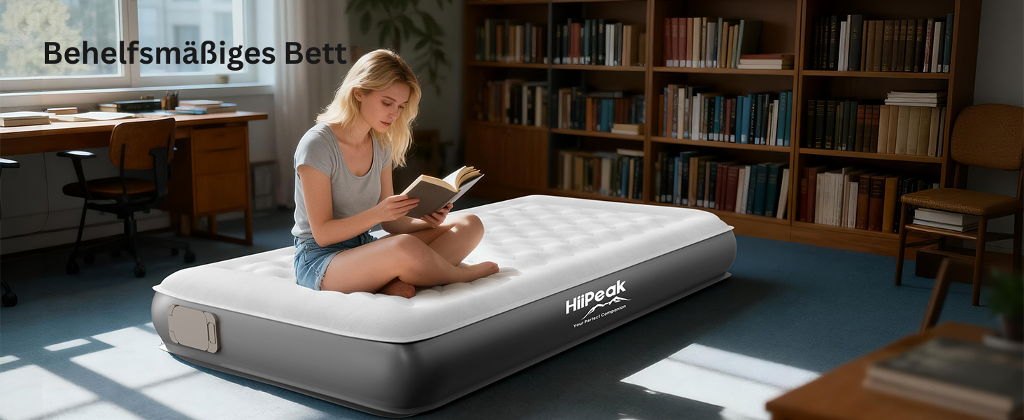 Надувний матрац HiiPeak TPU для 1 особи з вбудованим електричним насосом – самонадувний, без ПВХ, портативний, до 300 кг