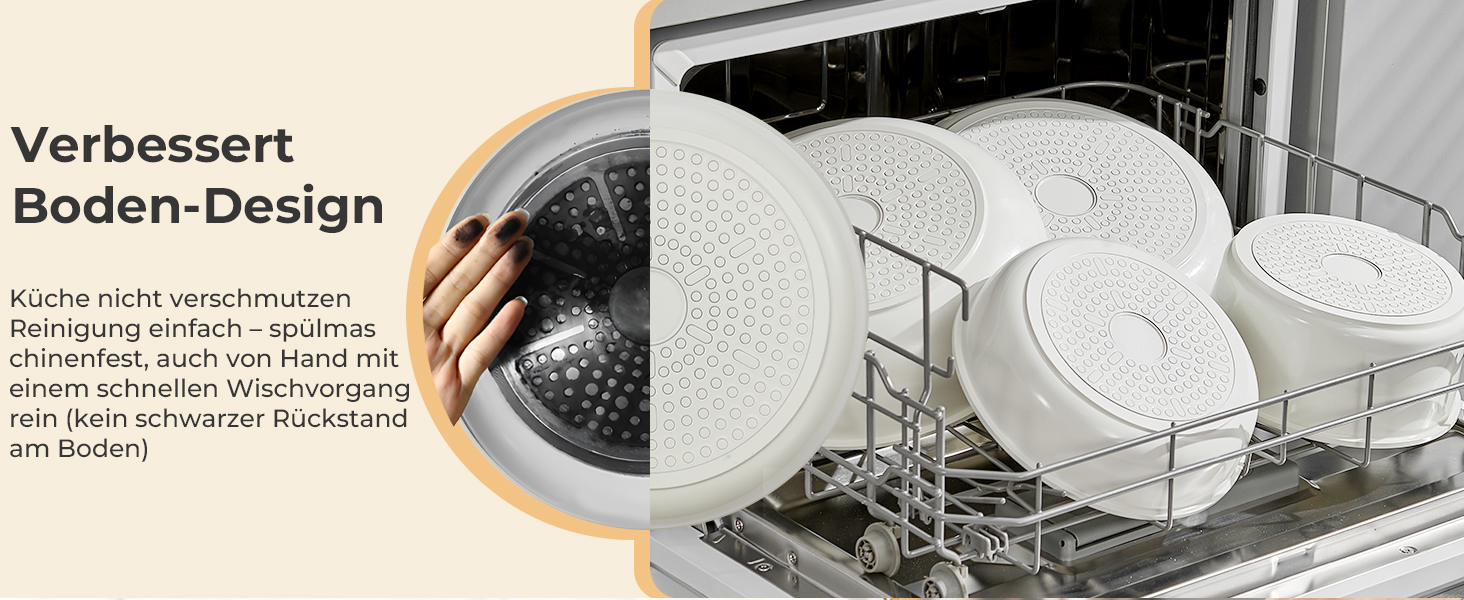 Набір посуду 17 предметів з антипригарним покриттям, індукційний, з керамічним покриттям, сумісний з духовкою, безпечний для миття в посудомийній машині, без PFOA/PFOS