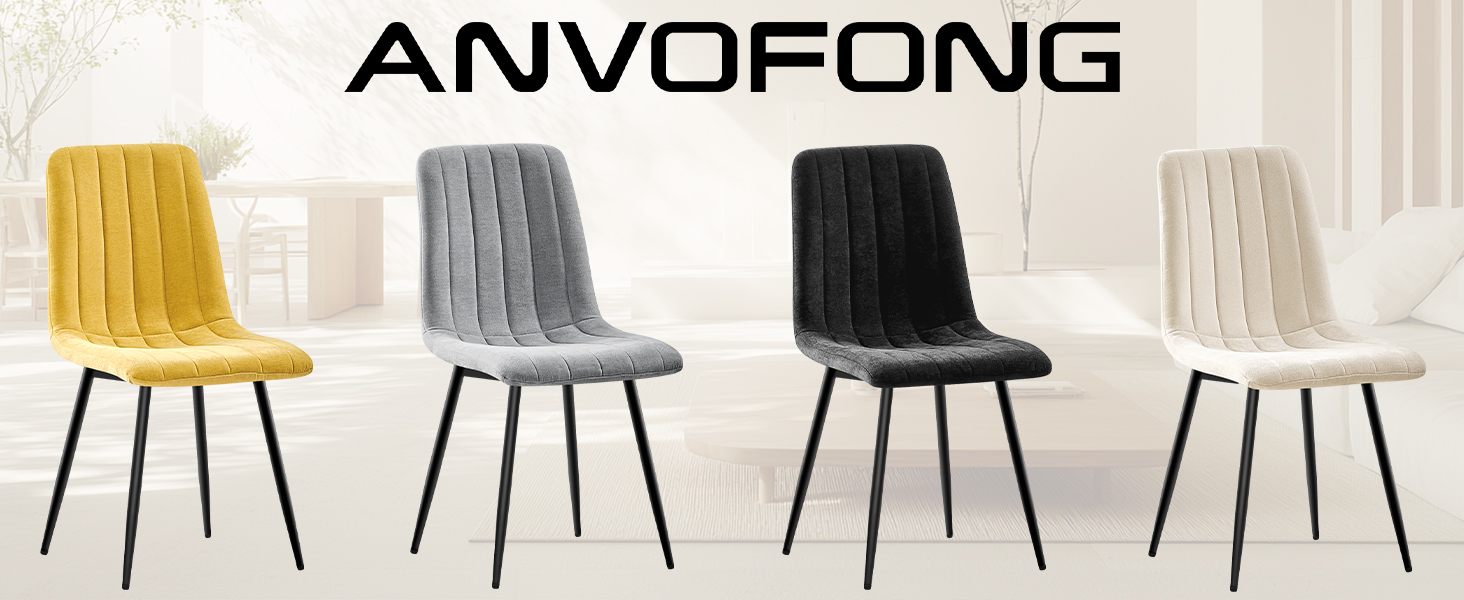 Набір обідніх стільців для вітальні/кухні, тканина льон, м'які стільці на металевих ніжках, колір хакі (8, бежеві вертикальні смуги)