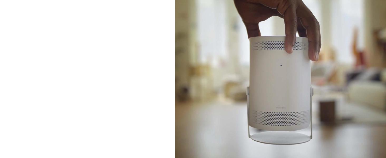 Samsung The Freestyle: Портативний LED-проектор Full HD HDR10 з автонастроюванням та 360° звуком (2023)