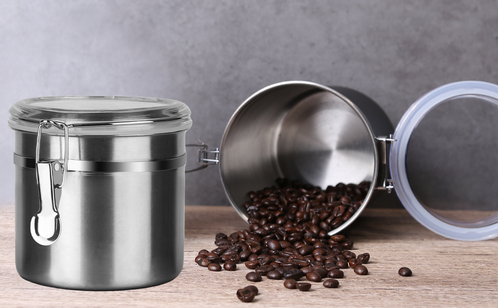 Контейнер для кави та продуктів з нержавіючої сталі, 1.2л, набір 2 шт, BPA-free