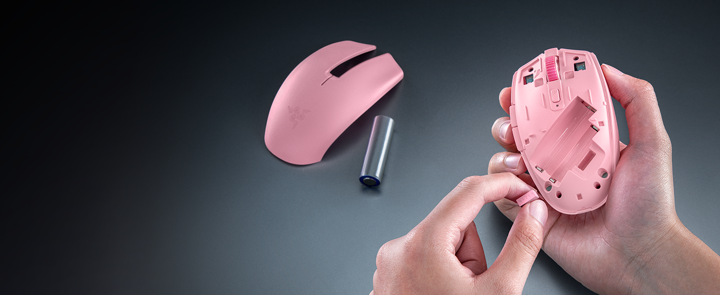 Бездротова ігрова миша Razer Orochi V2 Quartz — HyperSpeed та Bluetooth, оптичний сенсор 18K DPI, вага 60 г, для PC/Mac