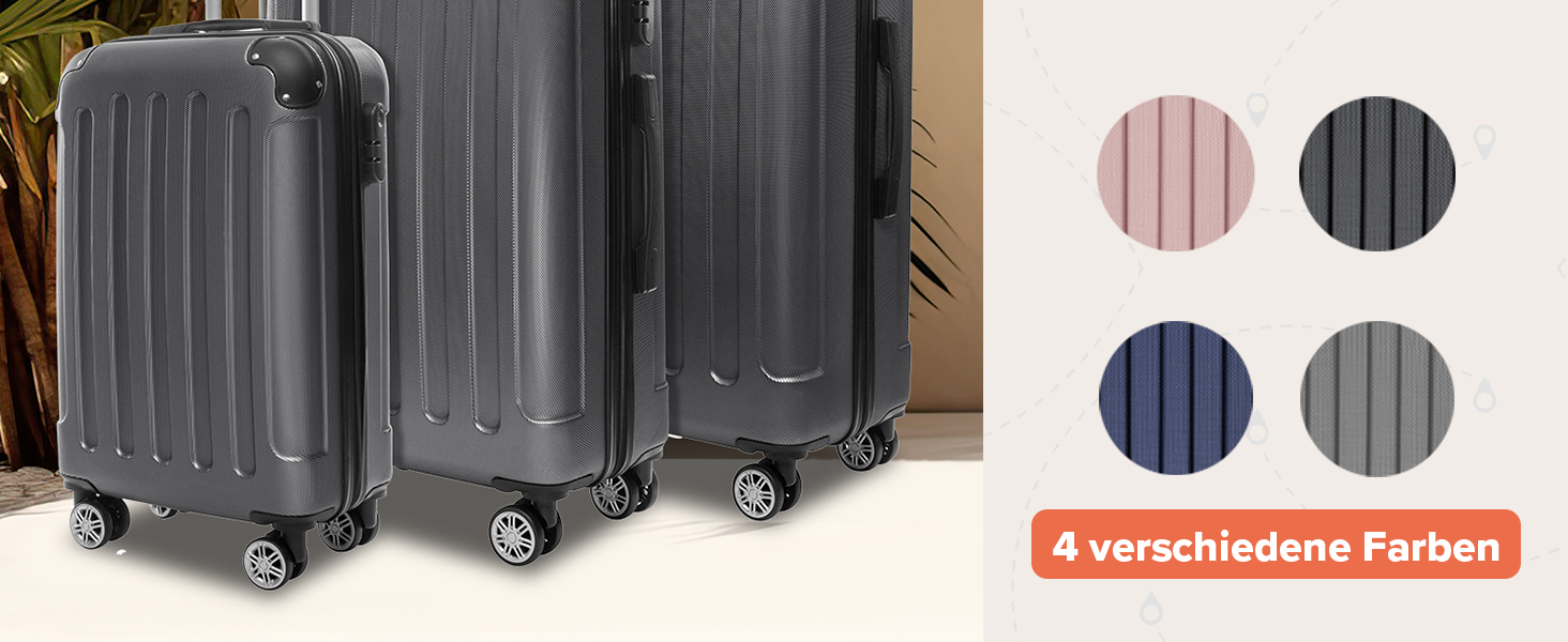 Набір валіз TRVLMORE: 2 валізи з жорстким корпусом, набір валіз для подорожей