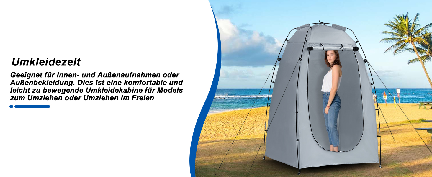 CLIPOP Намет Pop-Up, водонепроникний, легкий, одношаровий, для весняного кемпінгу, простий у встановленні – для пляжу, походів, фестивалів, відпочинку на природі (Сірий)