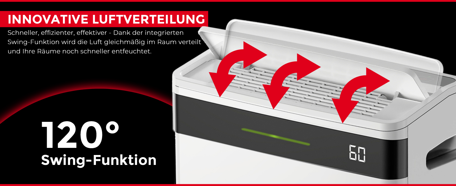 Електричний осушувач повітря AEF2000 - 20 л/день, до 30 м², тихий, з автовимкненням, гігростатом та сенсорним дисплеєм. Ідеально для спальні та ванної кімнати. З керуванням через додаток.