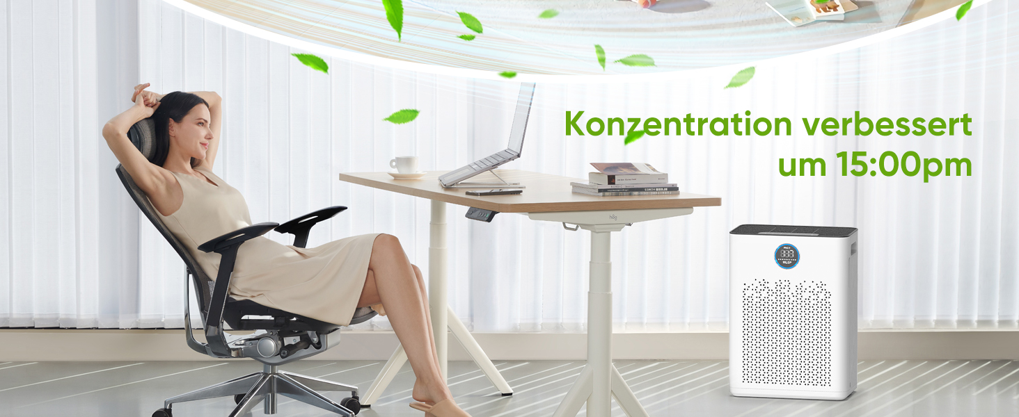 Повітряний фільтр з керуванням через додаток, HEPA H14, фільтр з активованим вугіллям, розумний очищувач повітря для дому з Alexa, для великих приміщень, Smart WiFi, KJ3-7S