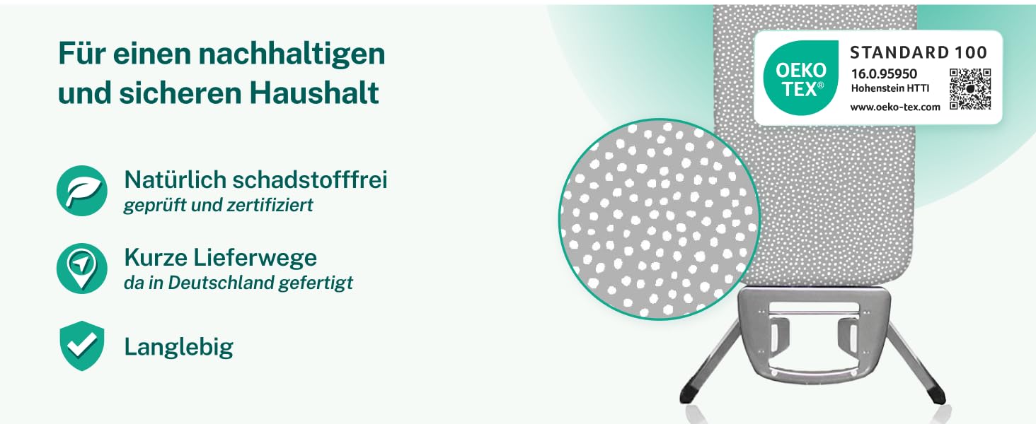 Чохол для прасувальної дошки 120x40 I Зроблено в Німеччині I OEKOTEX100 I Чохол для прасувальної дошки I Комфортна підкладка I Чохол для прасувальної дошки 110-122 x 30-40 см чохол для прасувальної дошки I Чохол для парової прасувальної станціїeverlar Pre