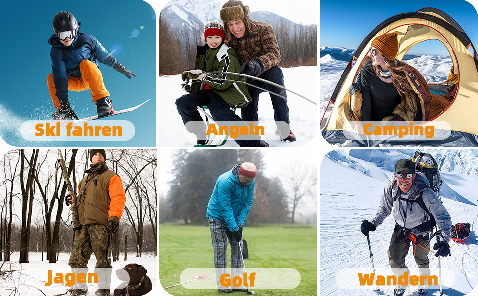 Електричний грілка для рук ITSHINY, набір 2 шт., 3 режими нагріву, USB-зарядка, для чоловіків, кемпінгу та полювання (синій)