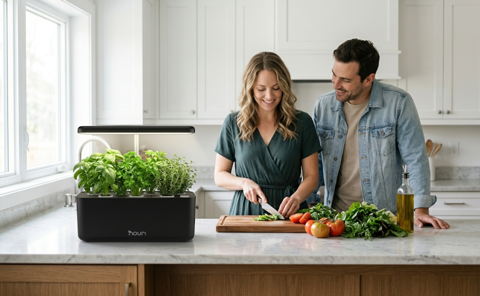 Smart Garden Nouri 12 Pod для вирощування томатів вдома | Гідропонна система | LED лампа для розсади | Автоматичний догляд