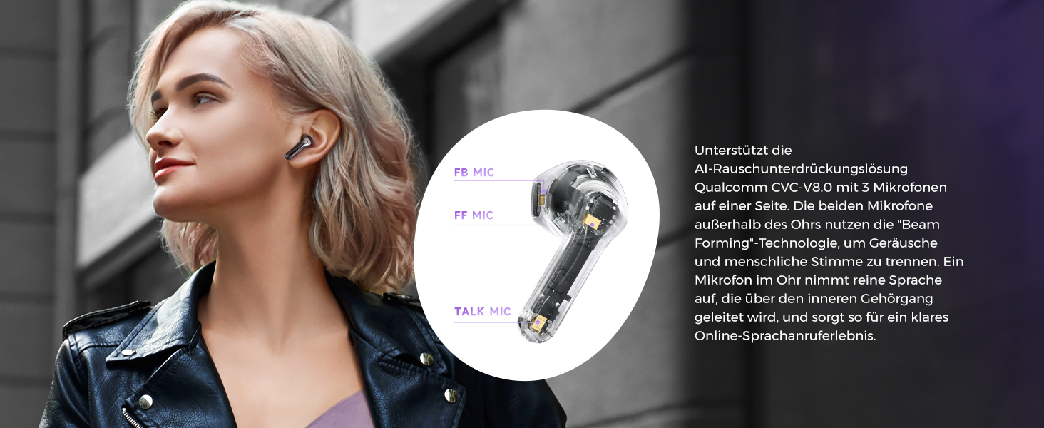 Навушники SoundPEATS Air5 Bluetooth 5.4, Hi-Res/aptX, 13-міліметровий динамік, 30-годинний час відтворення, чорний