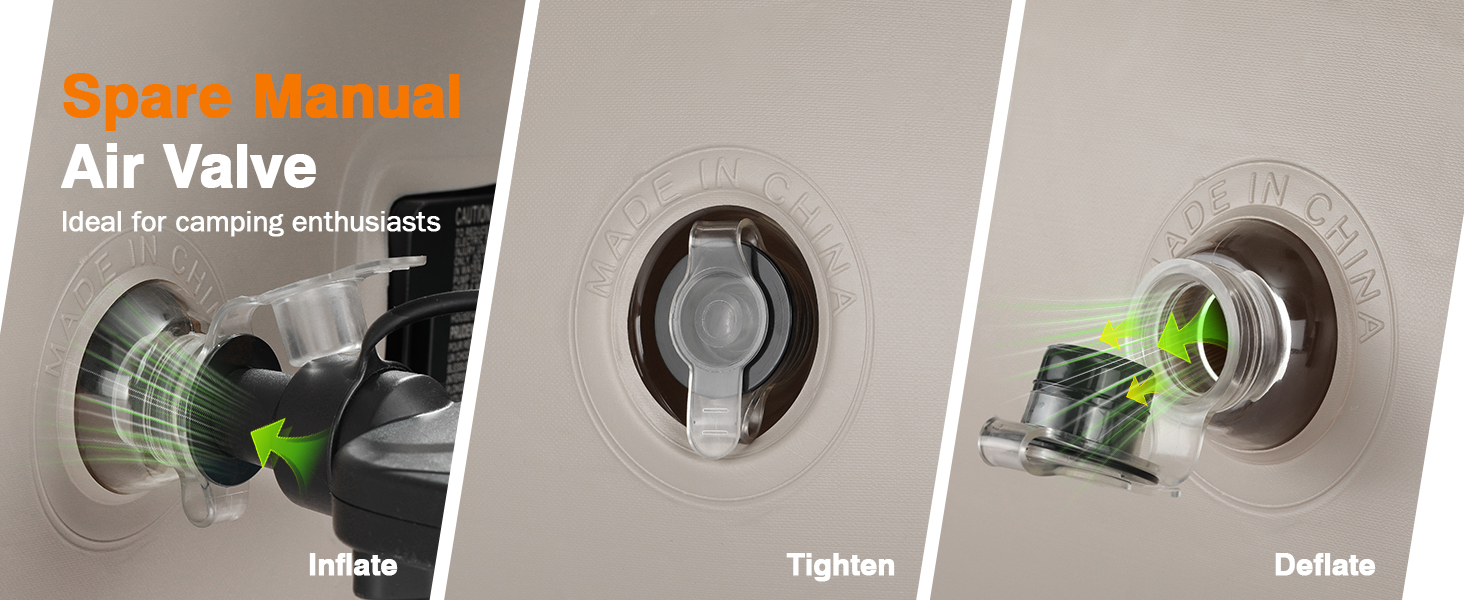 Надувне ліжко Lewondr на 2 особи з вбудованим насосом, 203x152x33 см. З подушкою, самонадувне, для кемпінгу, дому, гостей, подорожей (250 кг MAX), кольору хакі