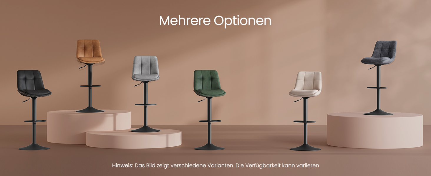 Барні стільці VASAGLE 2 шт., регульовані по висоті, обертаються, зі спинкою та підніжкою, для кухні, їдальні, бару, сталеві, LJB195G02 (кремово-білий, фланель)