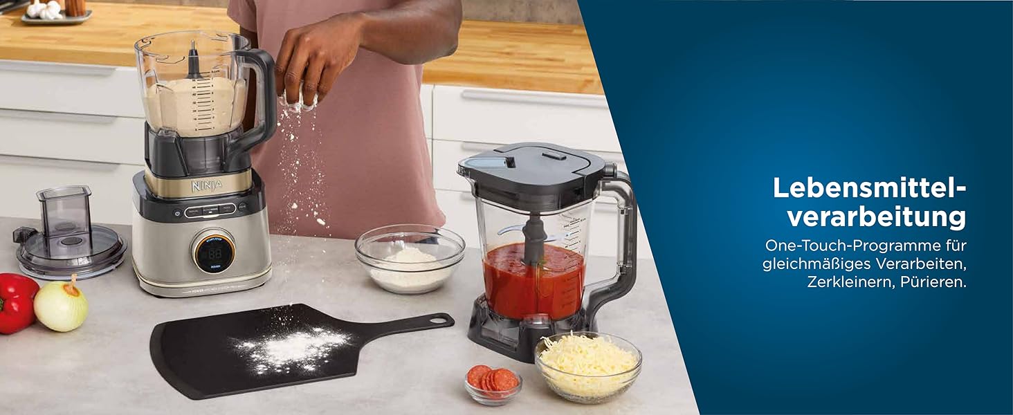 Блендер-чопер Ninja 3-в-1 Detect Power Pro (1200W), чорний, Stone Gold, TB401EUSTGD