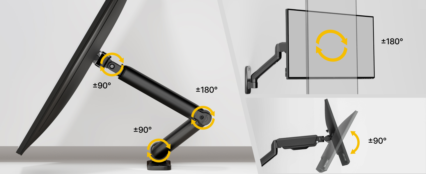 Кріплення для монітора monTEK: підходить для LED/LCD екранів 17-32 дюймів, до 9 кг, регульована висота, шарнірний, VESA 75/100