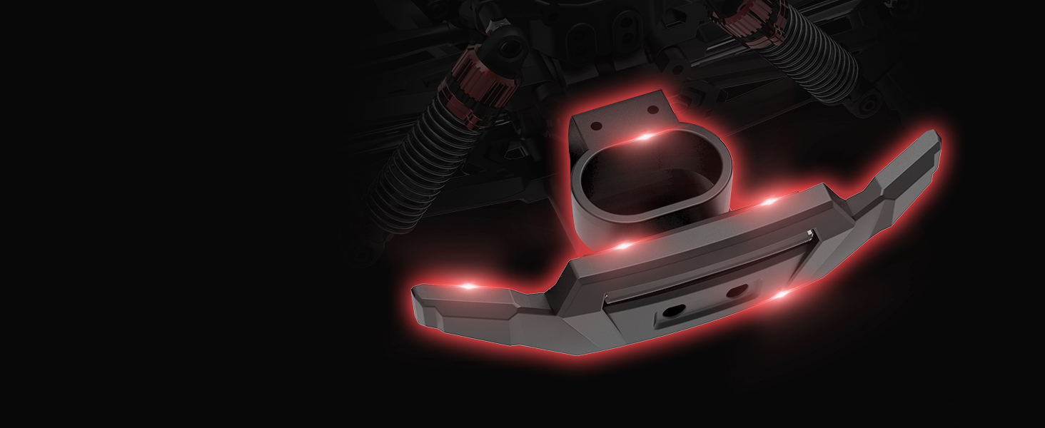 RC Автомобіль Monstertruck 1/14 4WD, 40 км/год, 2 батареї, 7 кольорів підсвічування, Водонепроникний, для дітей та дорослих, Чорний