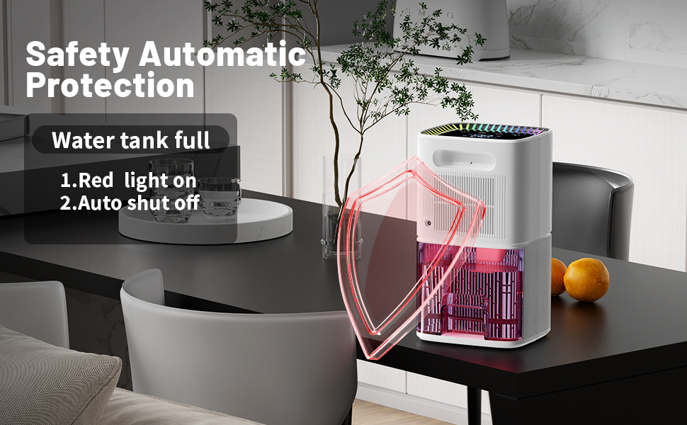 Електричний осушувач повітря 1800 мл з автоматичною відтайкою, LED-дисплеєм та таймером для ванної кімнати та спальні