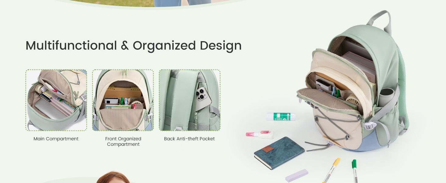 Шкільний рюкзак LOVEVOOK для дівчаток, 5 клас, рюкзак для дітей з нагрудною стрічкою, легка жіноча шкільна сумка, рюкзак для дітей від 8 років для дитячого садка, школи, університету, дозвілля, сірий-рожевий, 15,6 дюймів