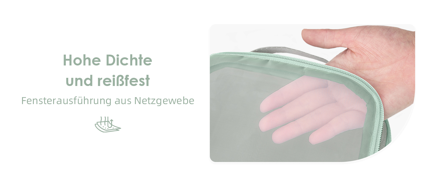 Набір компресійних органайзерів для одягу в подорожі Cipway, 6 шт, сітчасті легкі пакувальні куби для валізи та рюкзака, шавлієво-зелений