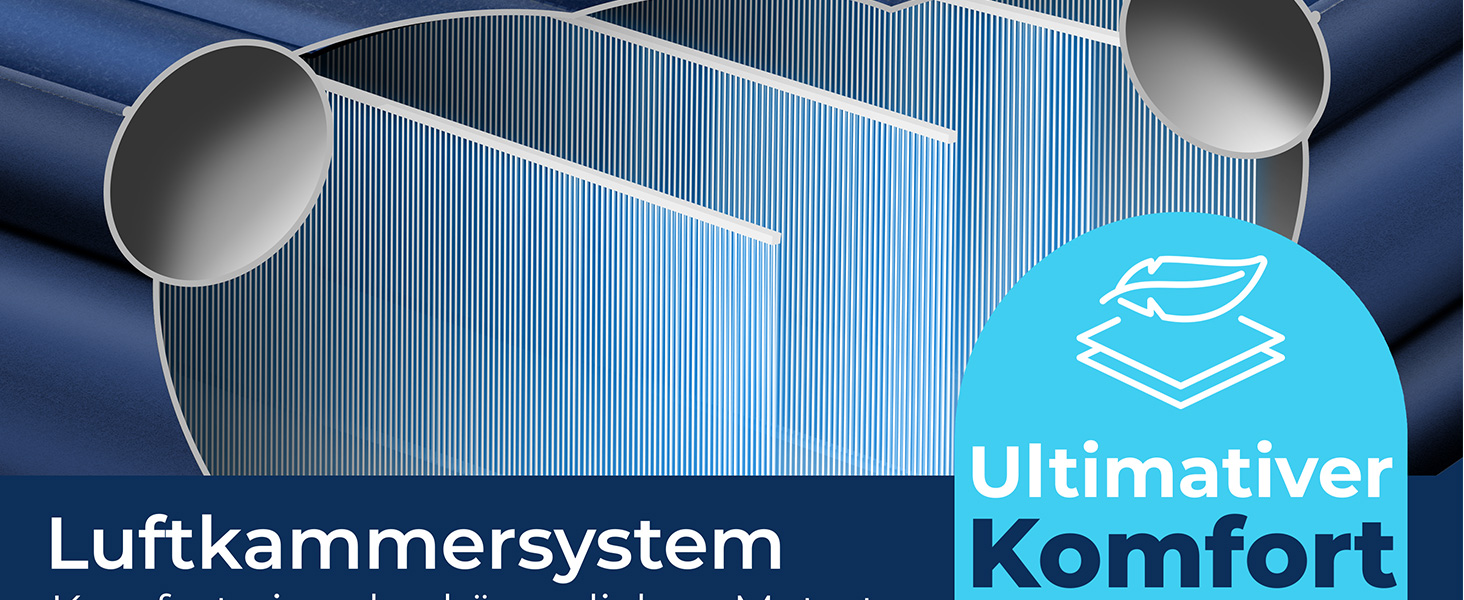 Надувна матрац KESSER® з електричним насосом, 203x152.5x51 см, для відпочинку та кемпінгу