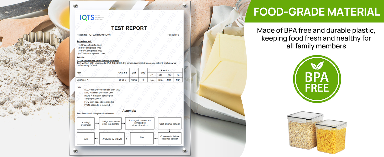 Набір контейнерів для зберігання Vtopmart: 32 шт. з кришкою, герметичні, BPA-free, для продуктів, з ручкою та етикетками